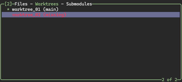 lazygit worktree